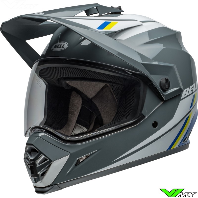 Bell MX-9 Alpine Adventure Helm - Grijs / Blauw