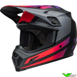 Bell MX-9 Alter Ego Motocross Helmet - Black / Red / Purple