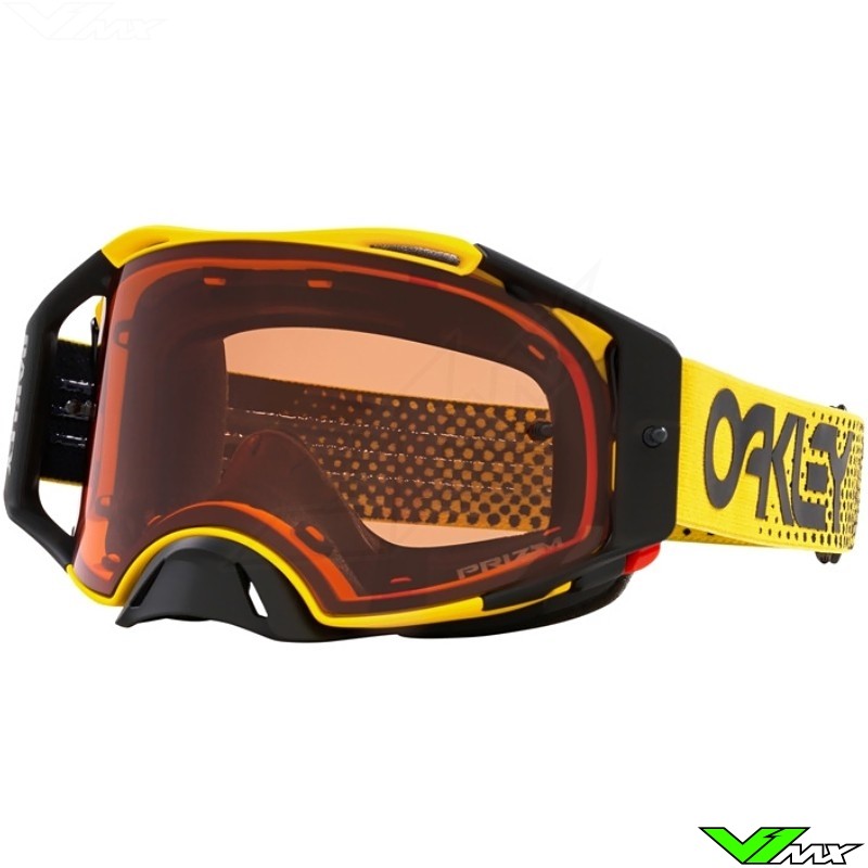 Oakley Airbrake B1B Motocross Goggles Yellow Prizm Bronze Lens