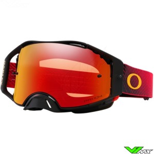 Oakley Airbrake Flow Crossbril - Rood / Prizm Torch Lens