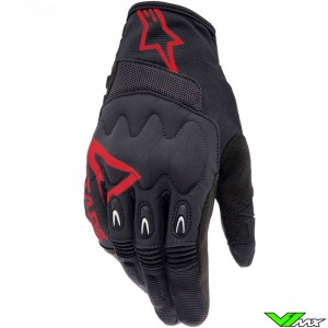 Alpinestars Techdura Enduro Gloves - Fire Red / Black