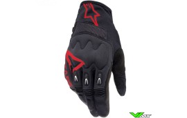 Alpinestars Techdura Enduro Gloves - Fire Red / Black