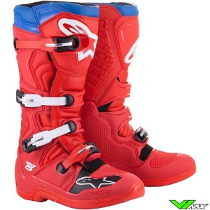 Alpinestars Tech 5 Motocross Boots - Red / Alpine Blue