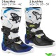 Alpinestars Tech 3s Youth Motocross Boots - White / Enamel Blue