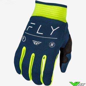 Fly Racing F-16 2024 Motocross Gloves - Navy / Fluo Yellow