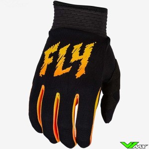 Fly Racing F-16 2024 Youth Motocross Gloves - Black / Yellow / Orange