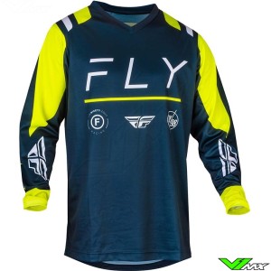 Fly Racing F-16 2024 Motocross Jersey - Navy / Fluo Yellow