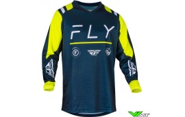 Fly Racing F-16 2024 Cross shirt - Navy / Fluo Geel