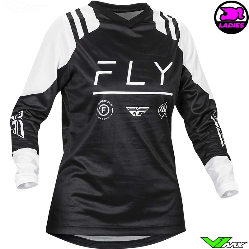 Fly Racing F-16 2024 Women Motocross Jersey - Black / White