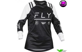 Fly Racing F-16 2024 Cross shirt voor vrouwen - Zwart / Wit
