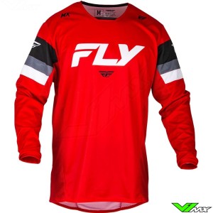 Fly Racing Kinetic Prix 2024 Motocross Jersey - Red / Grey