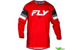 Fly Racing Kinetic Prix 2024 Motocross Jersey - Red / Grey