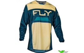 Fly Racing Kinetic Reload 2024 Motocross Jersey - Ivory / Navy / Cobalt