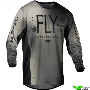 Fly Racing Kinetic Prodigy 2024 Kinder Cross shirt - Zwart / Licht grijs