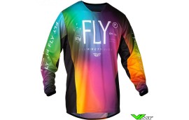 Fly Racing Kinetic Prodigy 2024 Kinder Cross shirt - Fuchsia / Electric Blauw / Fluo Geel
