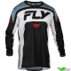 Fly Racing Lite 2024 Cross shirt - Zwart / Wit / Denim Grijs
