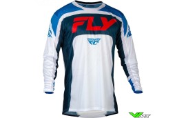 Fly Racing Lite 2024 Motocross Jersey - White / Red / Navy