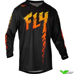 Fly Racing F-16 2024 Youth Motocross Jersey - Black / Yellow / Orange