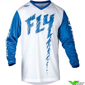 Fly Racing F-16 2024 Kinder Cross shirt - True Blauw / Wit