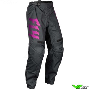 Fly Racing F-16 2024 Youth Motocross Pants - Grey / Charcoal / Pink
