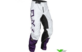 Fly Racing Kinetic 2024 Motocross Pants - Deep Purple / White / Fluo Yellow