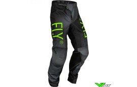 Fly Racing Kinetic BOA 2024 Kinder Crossbroek - Charcoal / Neon Groen / Blauw