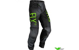 Fly Racing Kinetic BOA 2024 Youth Motocross Pants - Charcoal / Neon Green / Blue