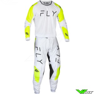 Fly Racing Evolution 2024 Motocross Gear Combo - White / Fluo Yellow
