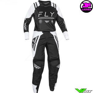 Fly Racing F-16 2024 Women Motocross Gear Combo - Black / White