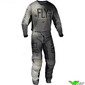Fly Racing Kinetic Prodigy 2024 Youth Motocross Gear Combo - Black / Light Grey