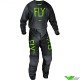 Fly Racing Kinetic Prodigy 2024 Youth Motocross Gear Combo - Charcoal / Neon Green / Blue