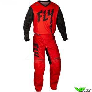 Fly Racing F-16 2024 Youth Motocross Gear Combo - Red / Black