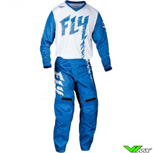 Fly Racing F-16 2024 Youth Motocross Gear Combo - True Blue / White