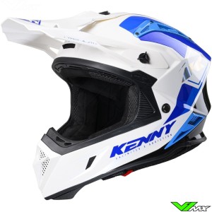 Kenny Titanium Motocross Helmet - White / Blue