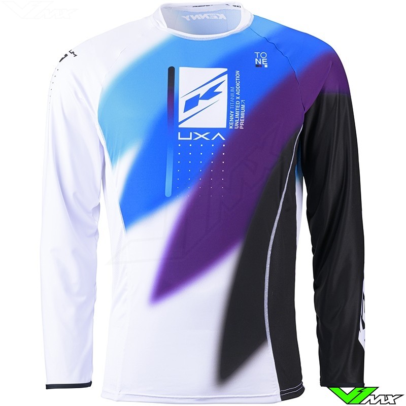 Kenny Titanium Tones 2024 Motocross Jersey - Black / Blue / Purple