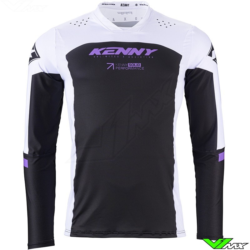 Kenny Performance Solid 2024 Motocross Jersey - Black / Purple
