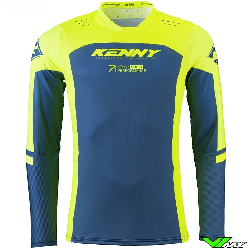 Kenny Performance Solid 2024 Cross shirt - Fluo Geel