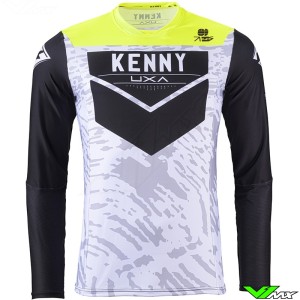 Kenny Performance Stone 2024 Cross shirt - Wit / Fluo Geel