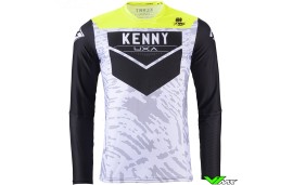 Kenny Performance Stone 2024 Motocross Jersey - White / Fluo Yellow