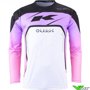 Kenny Track Focus 2024 Motocross Jersey - White / Pink