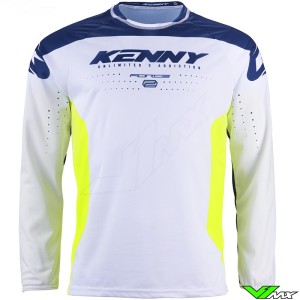 Kenny Track Force 2024 Motocross Jersey - Navy / White / Fluo Yellow