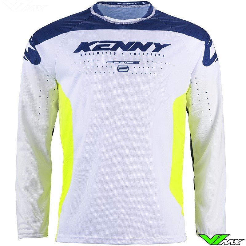 Kenny Track Force 2024 Cross shirt - Navy / Wit / Fluo Geel