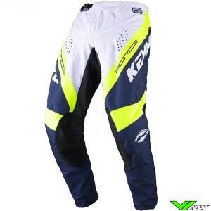 Kenny Track Force 2024 Motocross Pants - Navy / White / Fluo Yellow