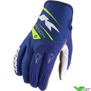 Kenny Track 2024 Motocross Gloves - Navy / Fluo Yellow