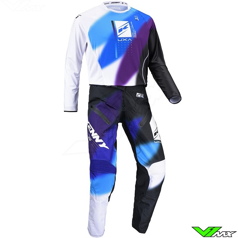 Kenny Titanium Tones 2024 Motocross Gear Combo - Black / Blue / Purple