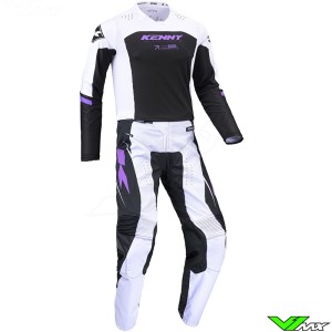 Kenny Performance Solid 2024 Motocross Gear Combo - Black / Purple