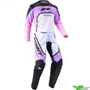 Kenny Track Focus 2024 Motocross Gear Combo - White / Pink