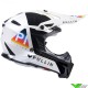 Pull In Race Master Motocross Helmet - Gradient / White