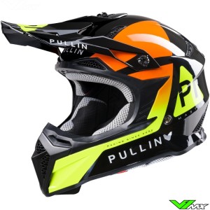 Pull In Race Master Motocross Helmet - Black / Fluo Yellow / Orange