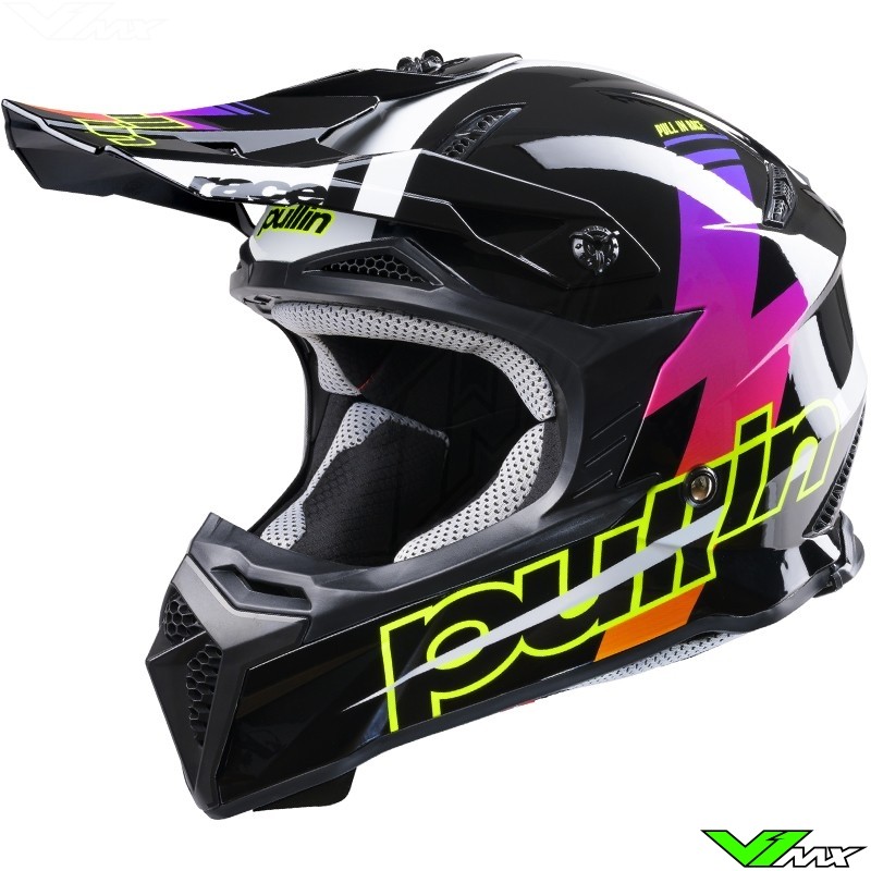 Pull In Race Youth Motocross Helmet - Multi / Black